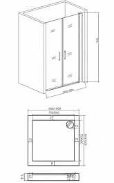 Good Door Душевое ограждение MOKKA SD-80-C-WE – фотография-2