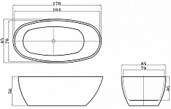 Esbano Акриловая ванна Sophia 170x85 черная – фотография-3