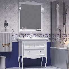 Opadiris Мебель для ванной Валери 85 белая матовая – фотография-1