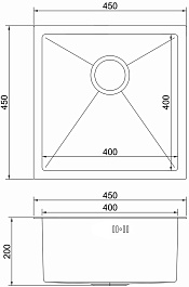 Mixline Мойка кухонная Pro 45x45 черный графит – фотография-8