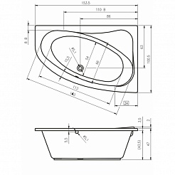 Riho Акриловая ванна Lyra 153 L – фотография-2