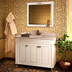 Водолей Мебель для ванной "Анжелика 120" F-1 коричневая – фотография-7
