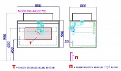 Aqwella Комплект мебели Mobi 80 дуб балтийский/белый – фотография-2