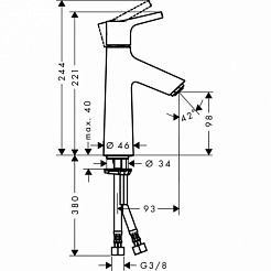 Hansgrohe Смеситель Talis S 72021000 для раковины – фотография-6