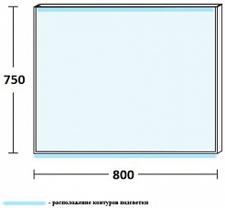 De Aqua Зеркало Алюминиум 8075 AL603080S – фотография-2