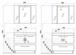 Акватон Мебель для ванной "Мадрид 100 М-2" – фотография-4