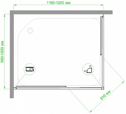 Royal Bath Душевой уголок RB 1120HPD-C-BL 120х100х185 – фотография-3