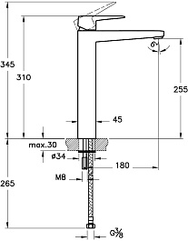 Vitra Смеситель для раковины чаши Root Square A42733EXP хром – фотография-3