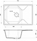 Granfest Мойка кухонная GF-U-740L топаз – картинка-6