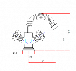 Cezares Смеситель OLIMP-BS2-02-Sw для биде – фотография-2