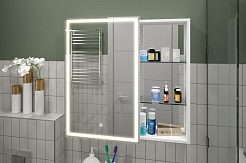 Misty Зеркало-шкаф для ванной Аперио 80 L – фотография-2