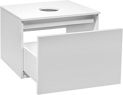 Runo Мебель для ванной Бари 60 Ovale подвесная белая – фотография-4
