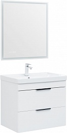Aquanet Мебель для ванной Ирис New 70 2 ящика подвесная белая глянцевая – фотография-3