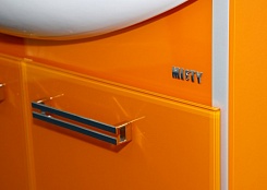 Misty Тумба с раковиной Джулия 75 прямая оранжевая – фотография-7