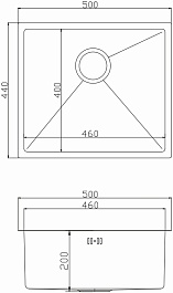 Mixline Мойка кухонная Pro 50x44 золото – фотография-8