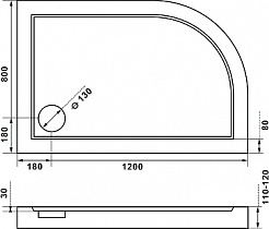 Good Door Поддон для душа Калипсо 120x80 R – фотография-3