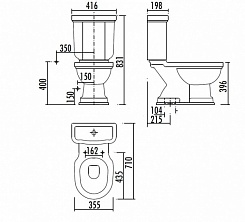 Creavit Унитаз Klasik KL300.00100, выпуск в пол – фотография-2