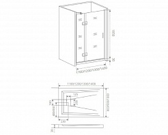 Good Door Душевое ограждение Saturn WTW-140-C-CH-R – фотография-3