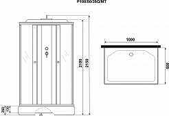 Niagara Душевая кабина Promo P100/80/26Q/MT – фотография-12