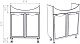 Viant Тумба с раковиной Лима 70 Балтика 2 дверки белая – картинка-19