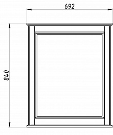 ASB-Woodline Зеркало Венеция 70 белое патина серебро – фотография-5