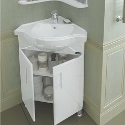СанТа Мебель для ванной Аврора угловая – фотография-3