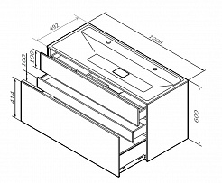 Am.Pm Тумба с раковиной Inspire 2.0 120 белый матовый – фотография-2