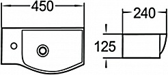 SantiLine Раковина 45 L SL-2012R белая – фотография-2