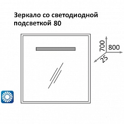 Какса-а Мебель для ванной Пикколо 80 подвесная – фотография-5