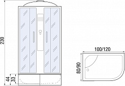 River Душевая кабина Desna XL 120/90/44 MT R – фотография-14