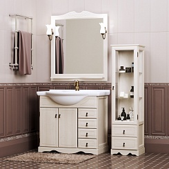 Opadiris Зеркало для ванной Клио 80 беленый бук – фотография-3