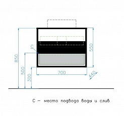 Style Line Тумба с раковиной Амстердам 70 – фотография-5