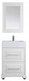 Водолей Мебель для ванной "Риккардо 60" с ящиками, белая – фотография-1