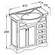 Opadiris Тумба с раковиной Клио 80 орех антикварный	 – фотография-5