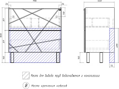 Vigo Тумба с раковиной Geometry 800-0-2 Como бетон – фотография-10