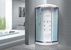 Royal Bath Душевая кабина RB 100HK7-WT-CH (белое/прозрачное стекло) – фотография-6