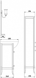 ASB-Woodline Тумба с раковиной Салерно 80 антикварный орех, массив ясеня – фотография-8