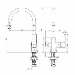 Lemark Смеситель Ursus LM7261BLR для кухонной мойки – фотография-2