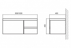 BelBagno Тумба с раковиной LUCE 800, 3 ящика, Bianco Laccato Lucido – фотография-8