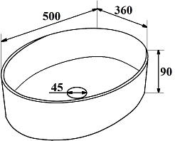 Runo Тумба с раковиной Бари 60 Ovale подвесная белая – фотография-9