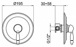 Webert Смеситель Dorian DO880101010 золото, для душа – фотография-2