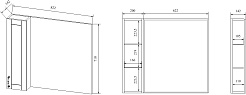 Sanflor Зеркальный шкаф Глория 85 L белый матовый – фотография-4