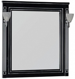Aquanet Зеркало Паола 90 черное/серебро (181766) – фотография-1