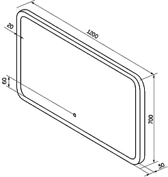 Comforty Зеркало Лотос 120 с бесконтактным выключателем – фотография-3