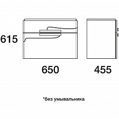  Мебель для ванной Nota 65 серая – фотография-3