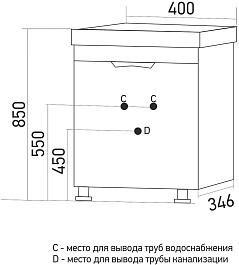 Mixline Мебель для ванной Этьен 40 L белая – фотография-10