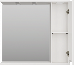 Misty Зеркальный шкаф Атлантик 80 R белый – фотография-3