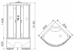 Erlit Душевая кабина ER3508TP-C3 – фотография-7