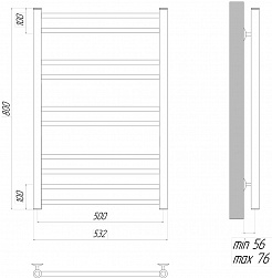 Lemark Полотенцесушитель электрический Ursus П10 500x800 хром – фотография-4