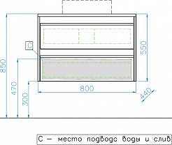 Style Line Мебель для ванной Монако 80 Plus осина белая/белое лакобель – фотография-11